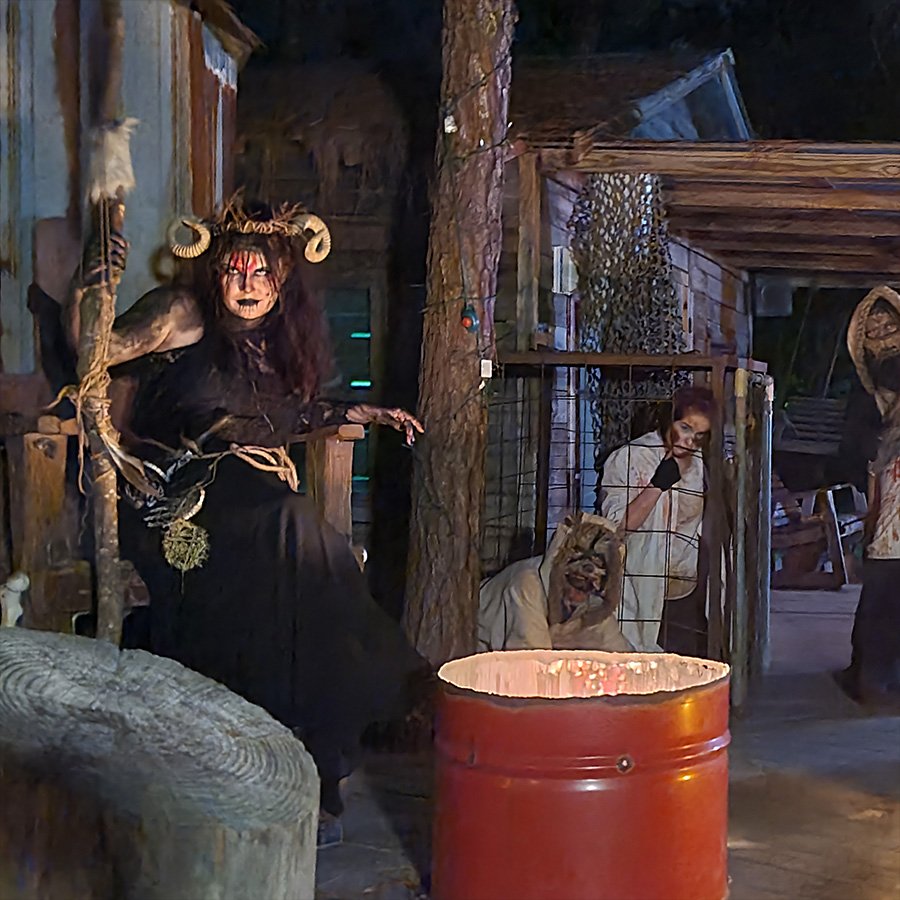 Haunted Hayride scene