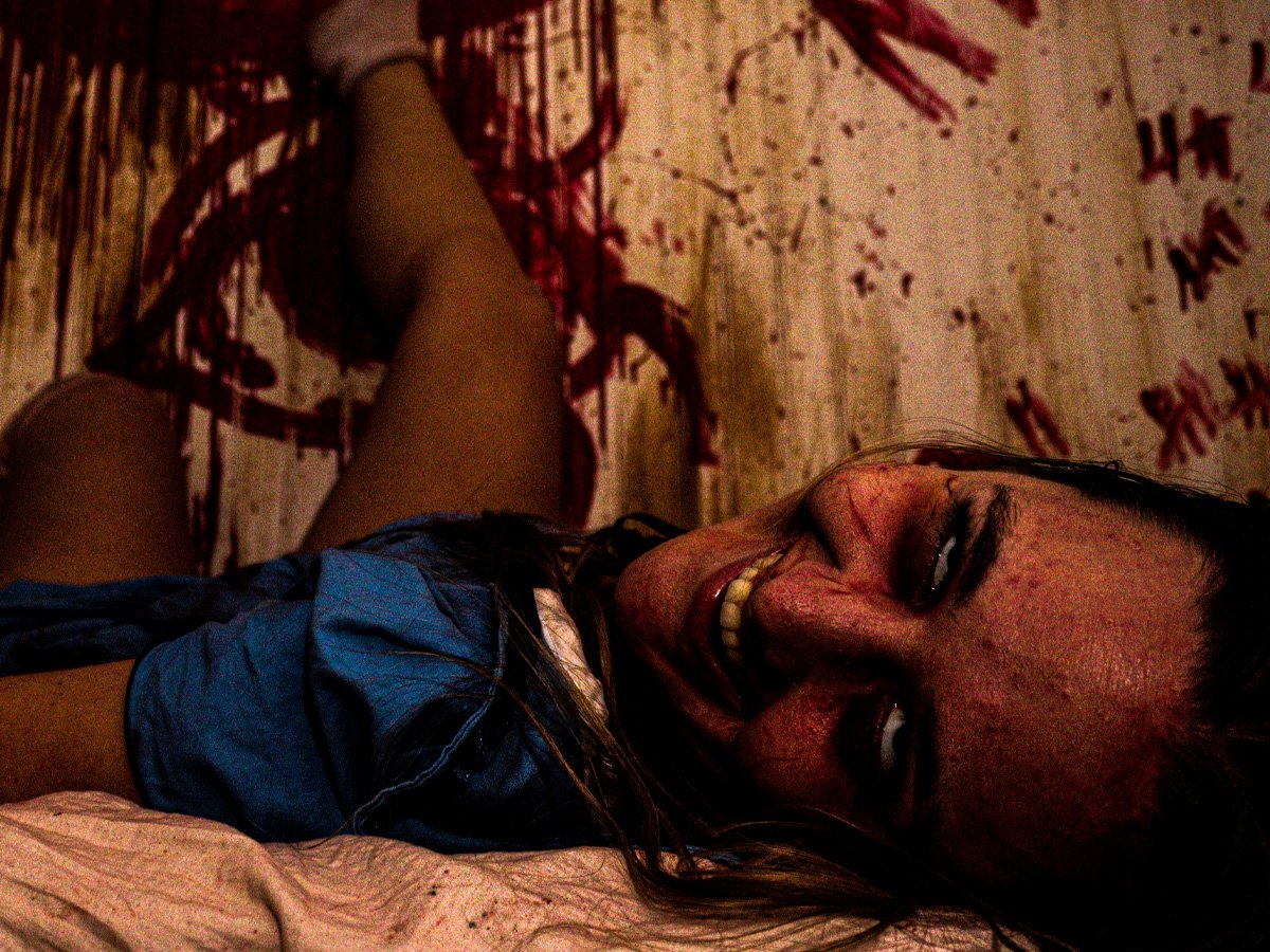 A patient being processed at The Risewell Asylum